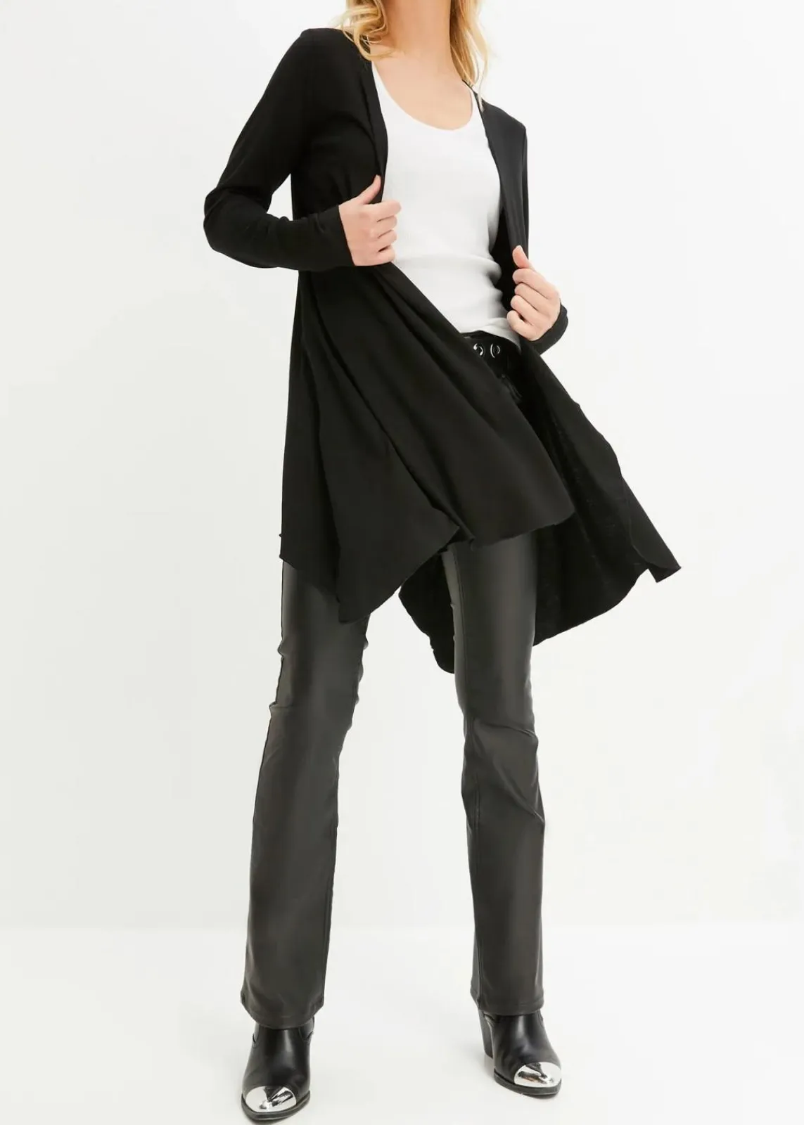 bonprix Shirts & Tops^Shirtjacke aus softem Viskose-Mix schwarz