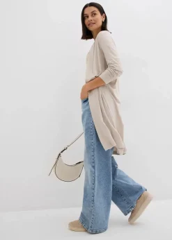 bonprix Shirts & Tops|Basics^Shirtjacke aus softem Viskose-Mix steingrau