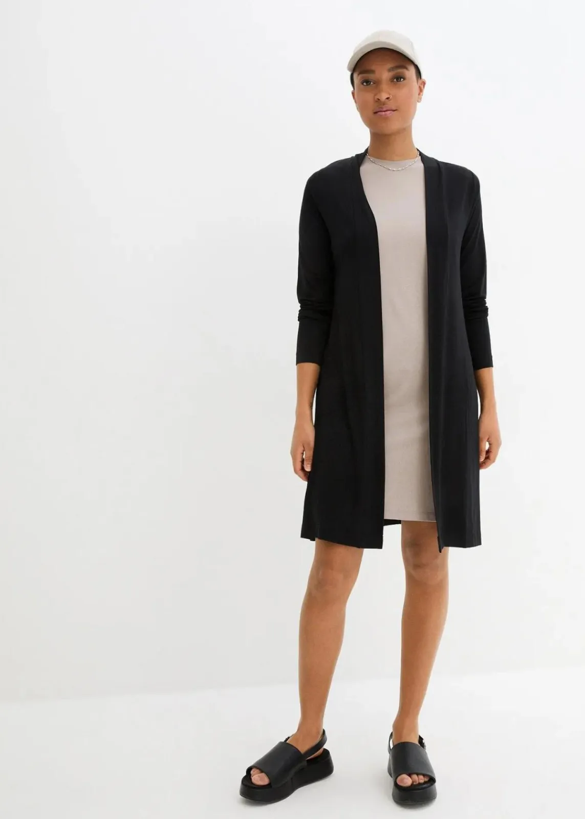 bonprix Bekleidung·Röcke|Nachhaltigere Materialien^Shirtjacke aus softem Viskose-Mix schwarz