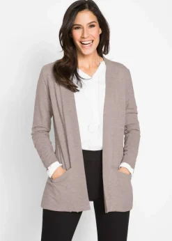bonprix Bekleidung·Röcke|Basics^Shirtjacke aus softem Viskose-Mix naturstein