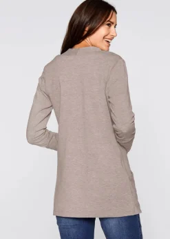 bonprix Bekleidung·Röcke|Basics^Shirtjacke aus softem Viskose-Mix naturstein