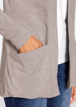 bonprix Bekleidung·Röcke|Basics^Shirtjacke aus softem Viskose-Mix naturstein