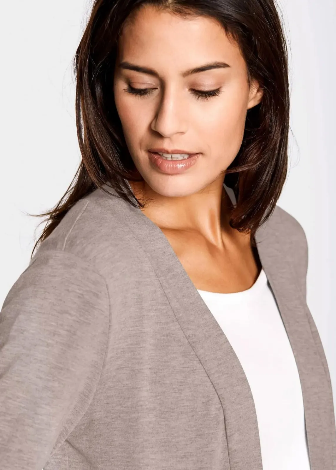 bonprix Bekleidung·Röcke|Basics^Shirtjacke aus softem Viskose-Mix naturstein