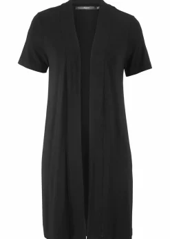 bonprix Bekleidung·Röcke|Basics^Shirtjacke aus softer Viskose schwarz