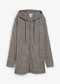 bonprix Bekleidung·Umstandsmode|Strickmode^Shirtjacke in Strickoptik aus Viskose-Mix anthrazit meliert