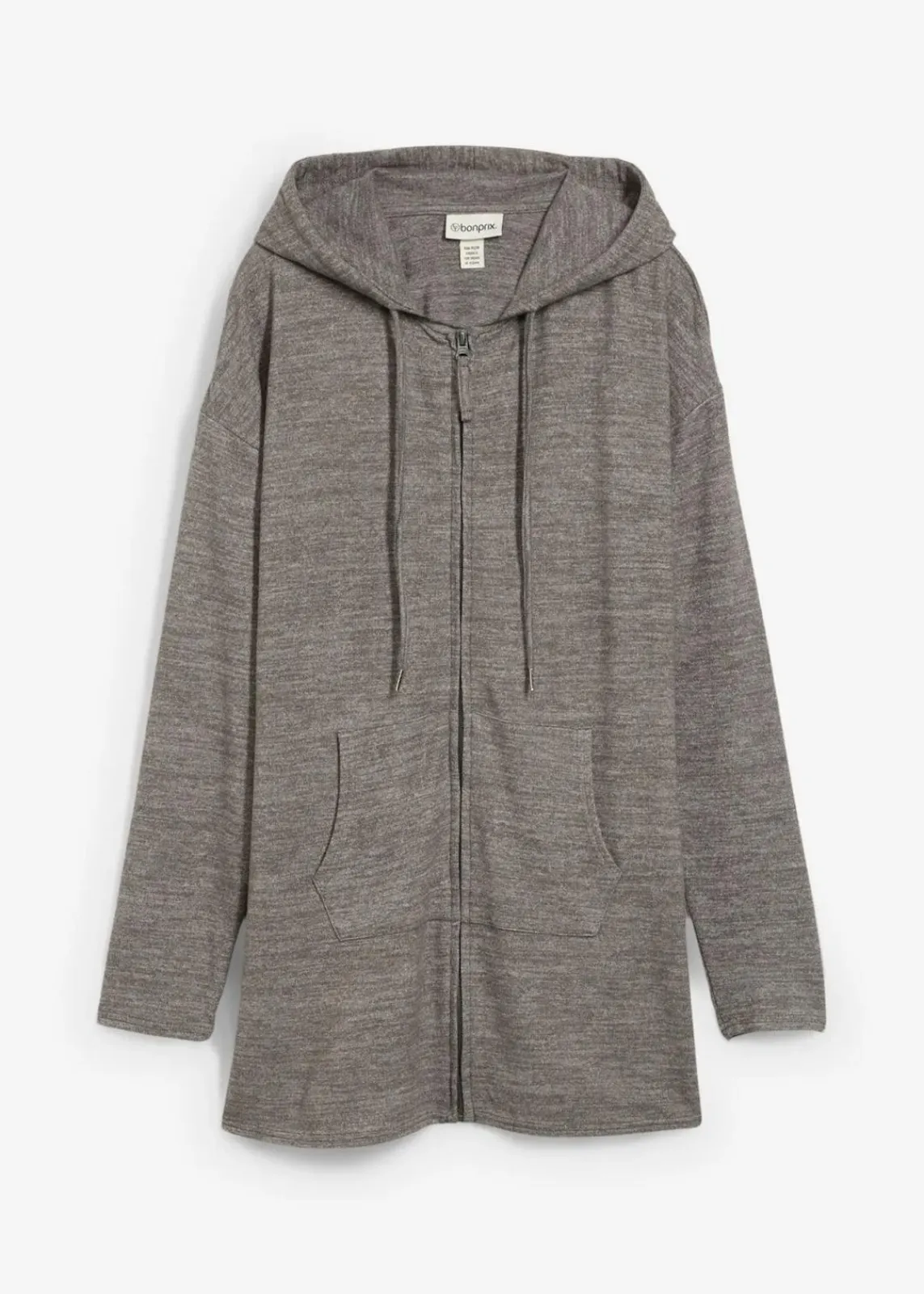 bonprix Bekleidung·Umstandsmode|Strickmode^Shirtjacke in Strickoptik aus Viskose-Mix anthrazit meliert