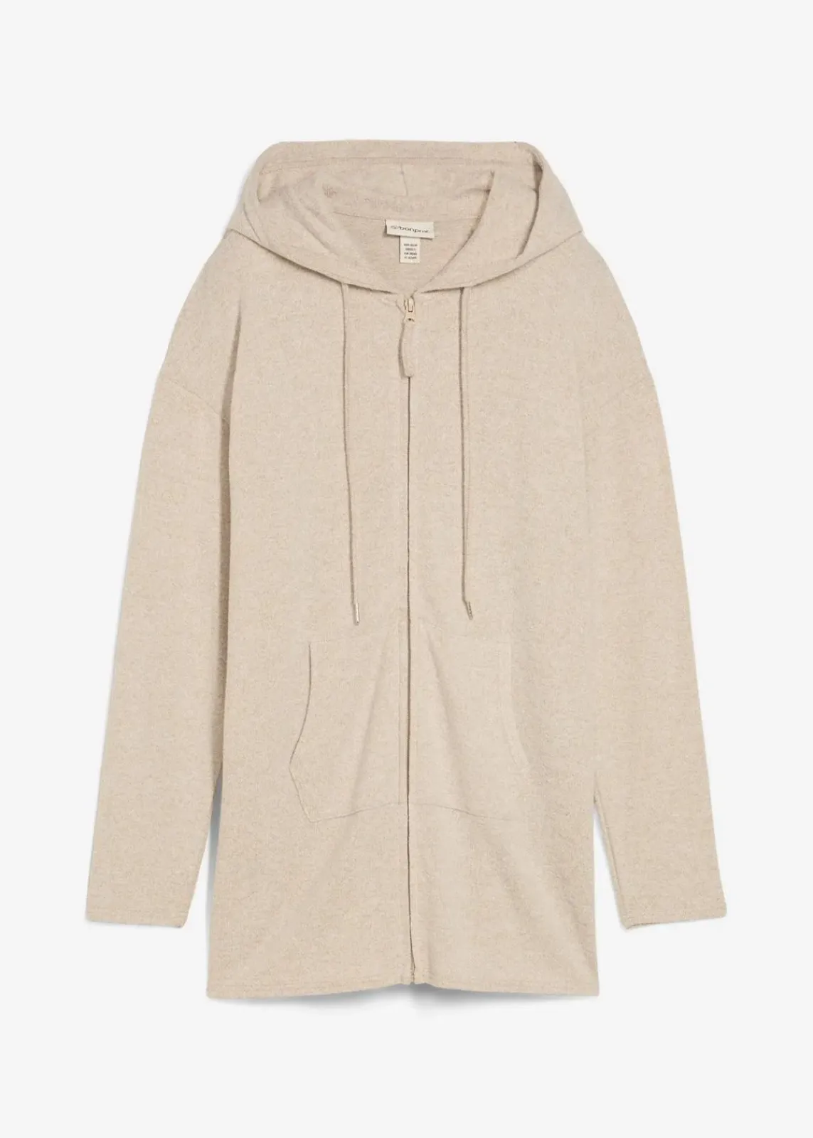 bonprix Bekleidung·Umstandsmode|Strickmode^Shirtjacke in Strickoptik aus Viskose-Mix hellsand meliert