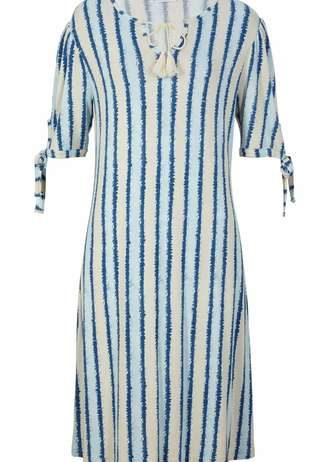 John Baner JEANSWEAR Kleider^Shirtkleid blau/weiss gestreift