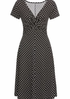 bonprix Nachhaltigere Materialien|Kleider^Shirtkleid schwarz/weiß gepunktet