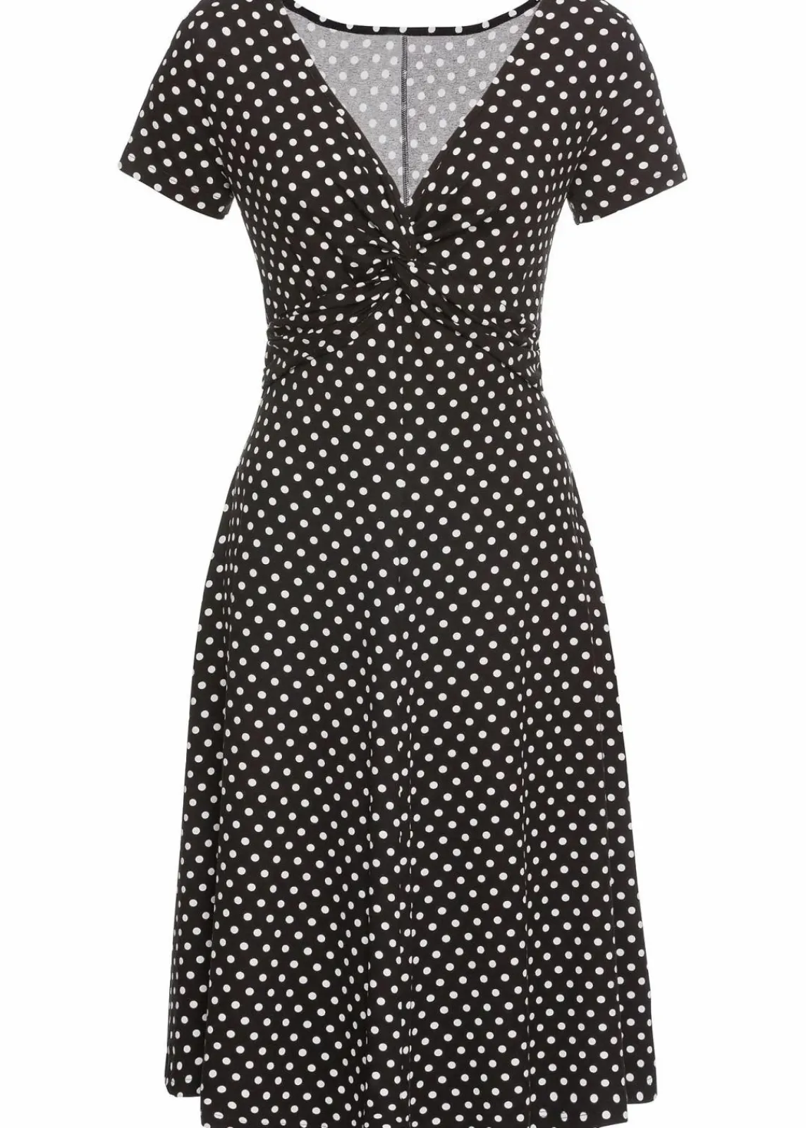 bonprix Nachhaltigere Materialien|Kleider^Shirtkleid schwarz/weiß gepunktet