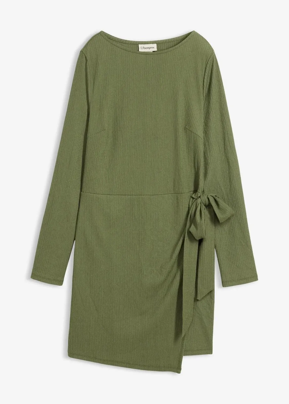 bonprix Bekleidung·Pullover & Strickjacken|Kleider^Shirtkleid aus Barcrêpe dunkelkhaki