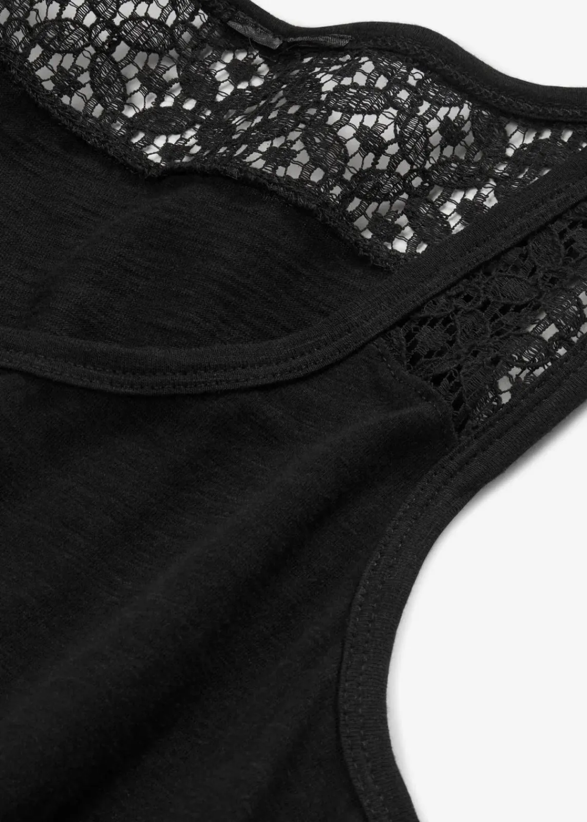 bonprix Kleider|Bekleidung·Pullover & Strickjacken^Shirtkleid aus Baumwolle mit Spitze schwarz