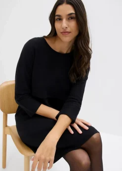 bonprix Bekleidung·Pullover & Strickjacken|Kleider^Shirtkleid aus Bio Baumwolle schwarz