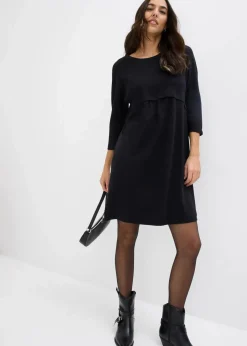 bonprix Bekleidung·Pullover & Strickjacken|Kleider^Shirtkleid aus Bio Baumwolle schwarz