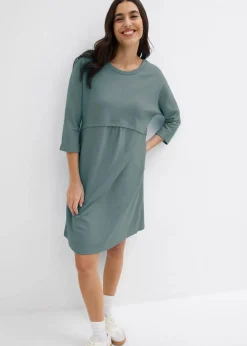 bonprix Nachhaltigere Materialien|Kleider^Shirtkleid aus Bio Baumwolle eukalyptusgrün