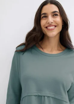 bonprix Nachhaltigere Materialien|Kleider^Shirtkleid aus Bio Baumwolle eukalyptusgrün