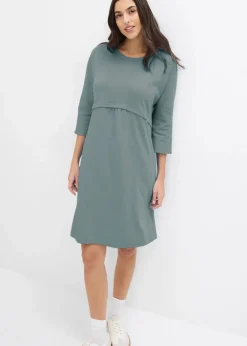 bonprix Nachhaltigere Materialien|Kleider^Shirtkleid aus Bio Baumwolle eukalyptusgrün