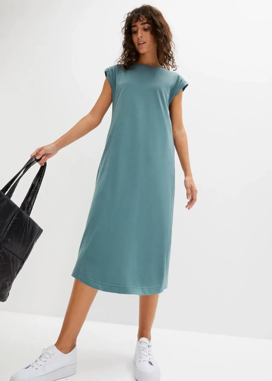 bonprix Nachhaltigere Materialien|Kleider^Shirtkleid aus Bio-Baumwolle graugrün
