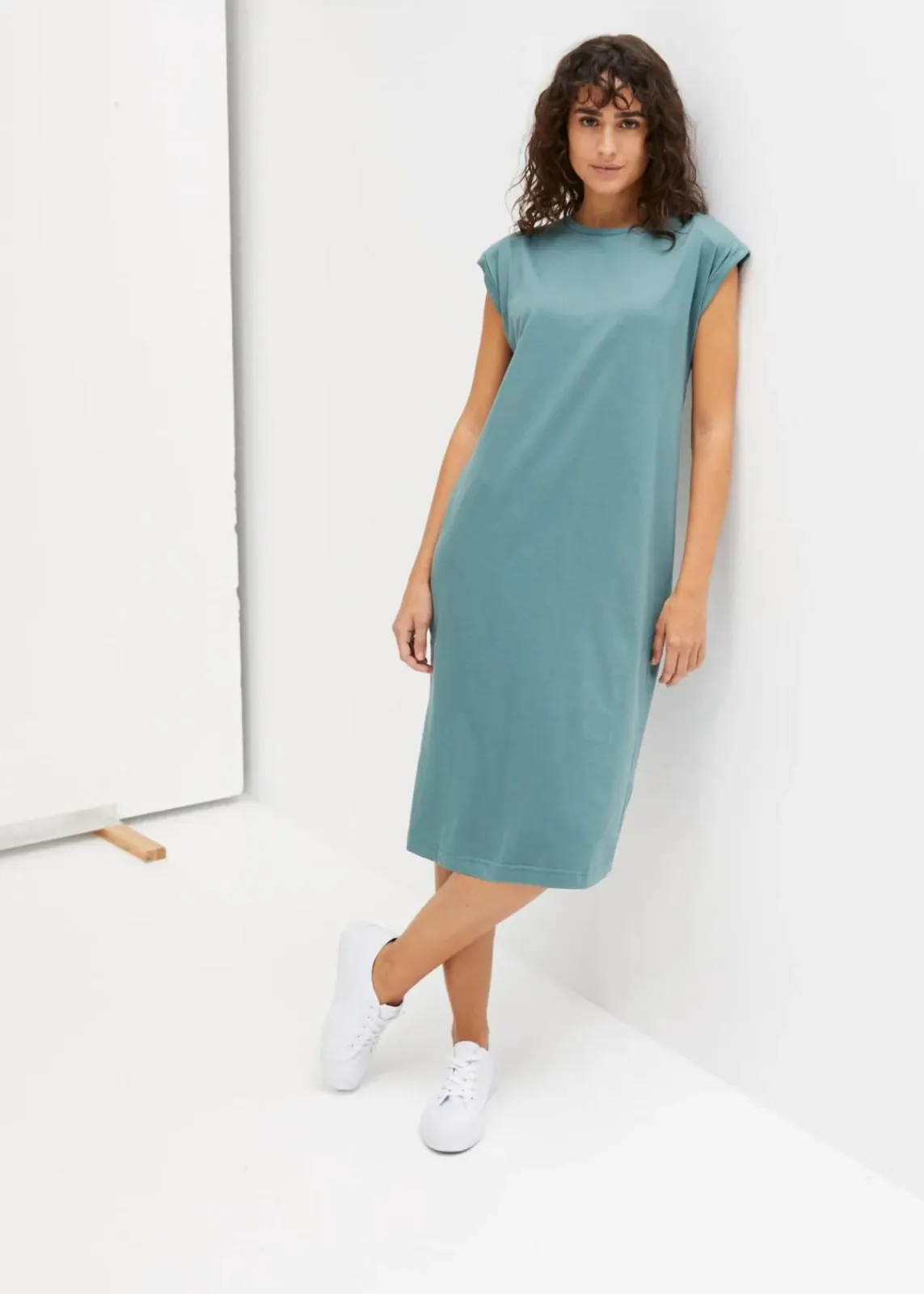 bonprix Nachhaltigere Materialien|Kleider^Shirtkleid aus Bio-Baumwolle graugrün