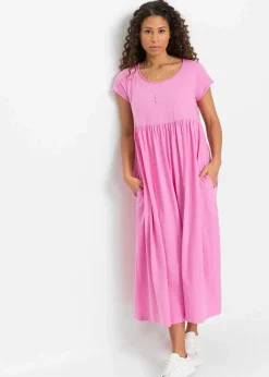 bonprix Bekleidung·Pullover & Strickjacken|Kleider^Shirtkleid aus Bio-Baumwolle rosapink