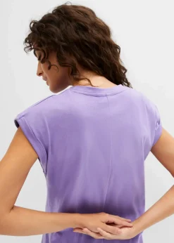 bonprix Bekleidung·Pullover & Strickjacken|Kleider^Shirtkleid aus Bio-Baumwolle helllila