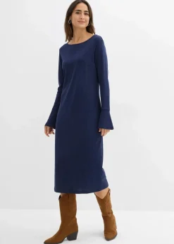 bonprix Bekleidung·Röcke|Bekleidung·Pullover & Strickjacken^Shirtkleid aus reiner Baumwolle dunkelblau