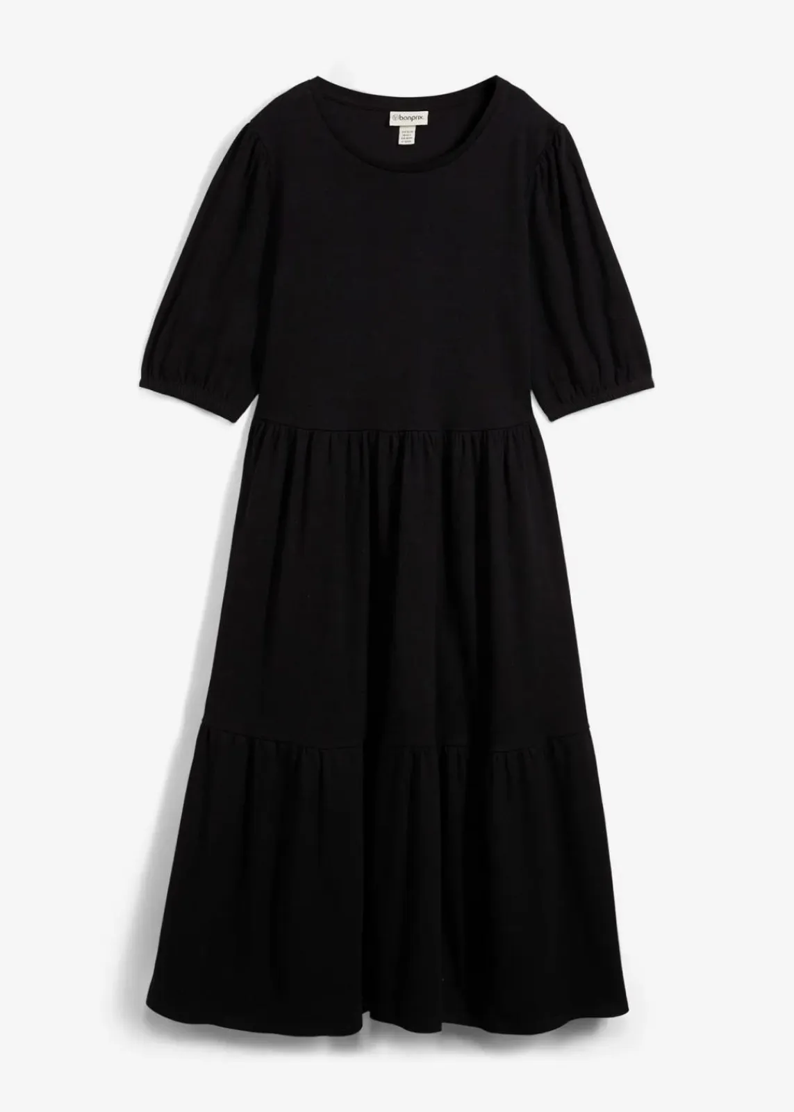 bonprix Bekleidung·Pullover & Strickjacken|Kleider^Shirtkleid aus reiner Baumwolle schwarz