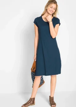 bonprix Nachhaltigere Materialien|Kleider^Shirtkleid aus reiner Bio-Baumwolle dunkelblau