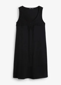 bonprix Kleider|Nachhaltigere Materialien^Shirtkleid aus reiner Bio-Baumwolle schwarz