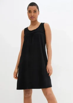 bonprix Kleider|Nachhaltigere Materialien^Shirtkleid aus reiner Bio-Baumwolle schwarz