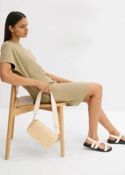bonprix Bekleidung·Pullover & Strickjacken|Kleider^Shirtkleid aus reiner Bio-Baumwolle new khaki