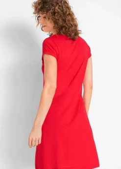bonprix Nachhaltigere Materialien|Kleider^Shirtkleid aus reiner Bio-Baumwolle erdbeere