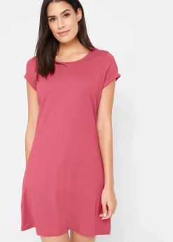 bonprix Nachhaltigere Materialien|Kleider^Shirtkleid aus reiner Bio-Baumwolle rauchhimbeere