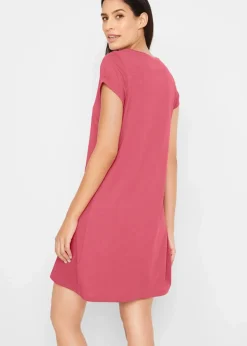 bonprix Nachhaltigere Materialien|Kleider^Shirtkleid aus reiner Bio-Baumwolle rauchhimbeere