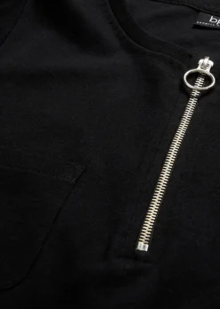 bonprix Kleider^Shirtkleid aus schwerer Baumwolle schwarz