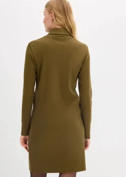 bonprix Bekleidung·Röcke|Bekleidung·Pullover & Strickjacken^Shirtkleid aus schwerer elastischer Ripp-Qualität erdoliv