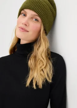 bonprix Kleider|Basics^Shirtkleid aus schwerer elastischer Ripp-Qualität schwarz
