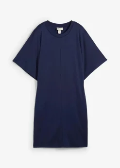 bonprix Kleider^Shirtkleid aus softem Punto di Roma dunkelblau