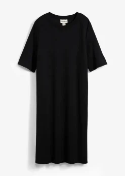 bonprix Kleider^Shirtkleid in A-Linie aus Viskose-Mix schwarz