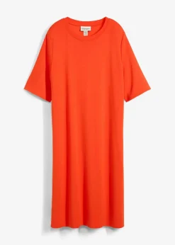 bonprix Kleider^Shirtkleid in A-Linie aus Viskose-Mix mohnrot