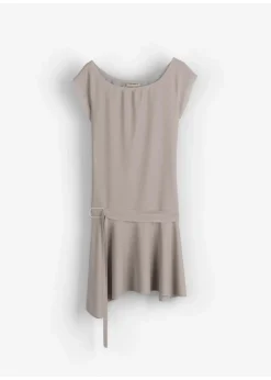 bonprix Nachhaltigere Materialien|Kleider^Shirtkleid mit Gürteldetail naturstein