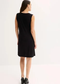 bonprix Kleider|Bekleidung·Pullover & Strickjacken^Shirtkleid mit Schluppe schwarz
