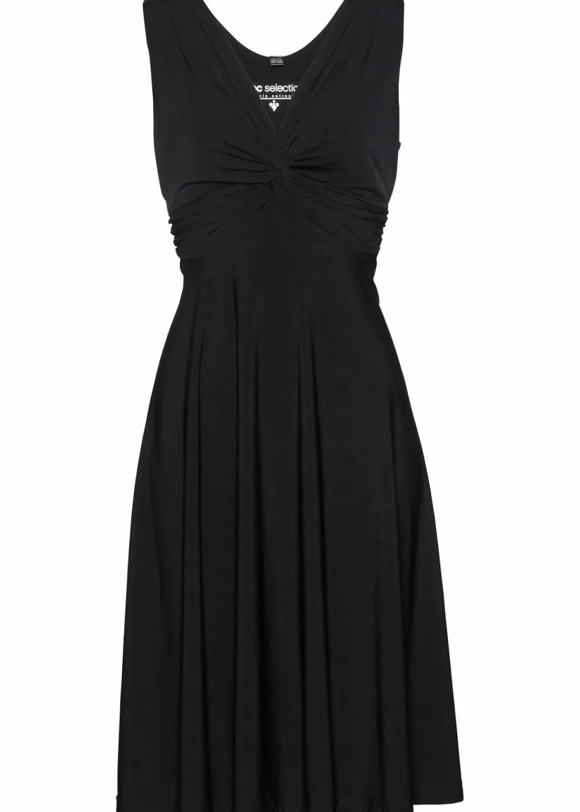 bonprix Kleider^Shirtkleid mit V-Ausschnitt schwarz