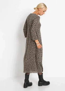 bonprix Bekleidung·Pullover & Strickjacken|Kleider^Shirt-Midikleid leopard braun