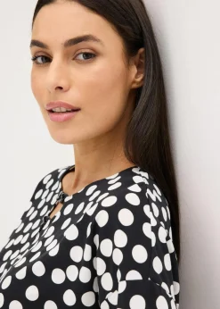 bonprix Shirts & Tops^Shirt-Tunika schwarz/wollweiß gepunktet
