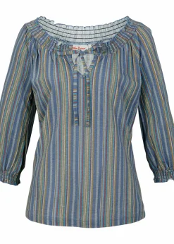 bonprix Shirts & Tops|Nachhaltigere Materialien^Shirt-Tunika 3/4-Arm, gestreift indigo gestreift