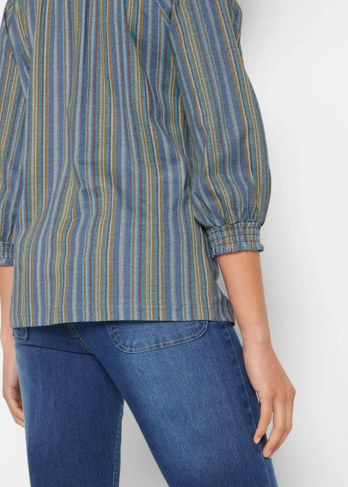 bonprix Shirts & Tops|Nachhaltigere Materialien^Shirt-Tunika 3/4-Arm, gestreift indigo gestreift