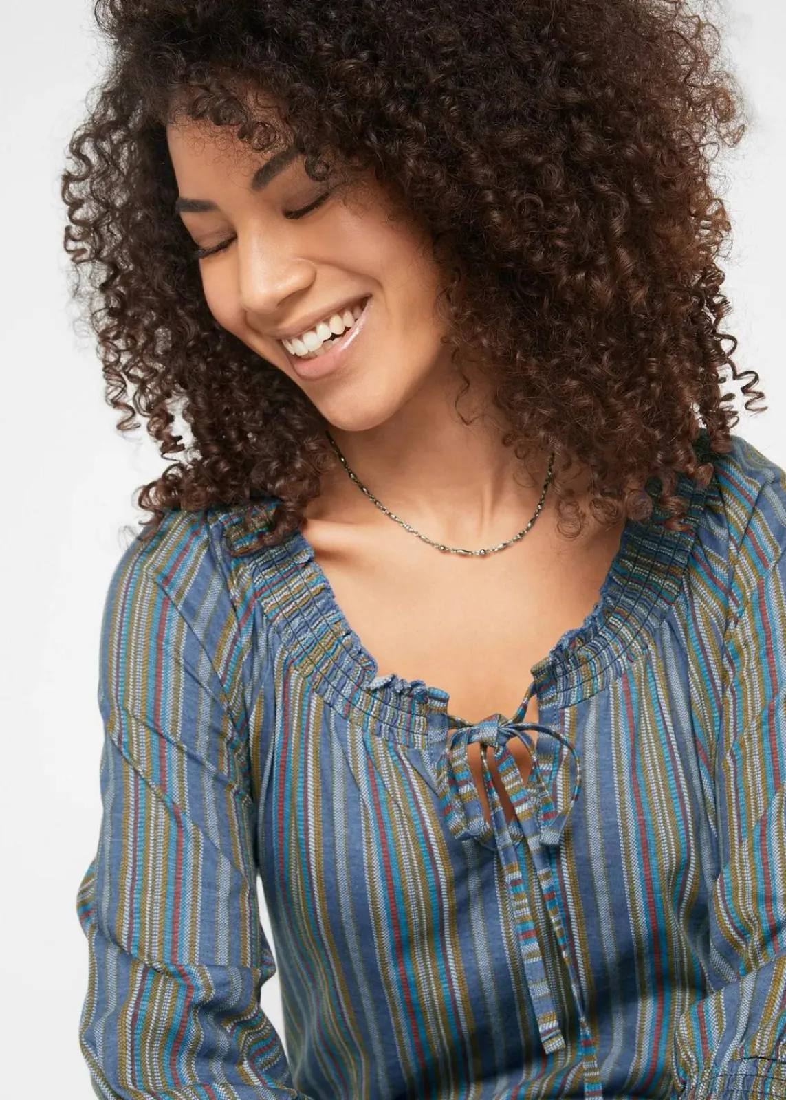bonprix Shirts & Tops|Nachhaltigere Materialien^Shirt-Tunika 3/4-Arm, gestreift indigo gestreift