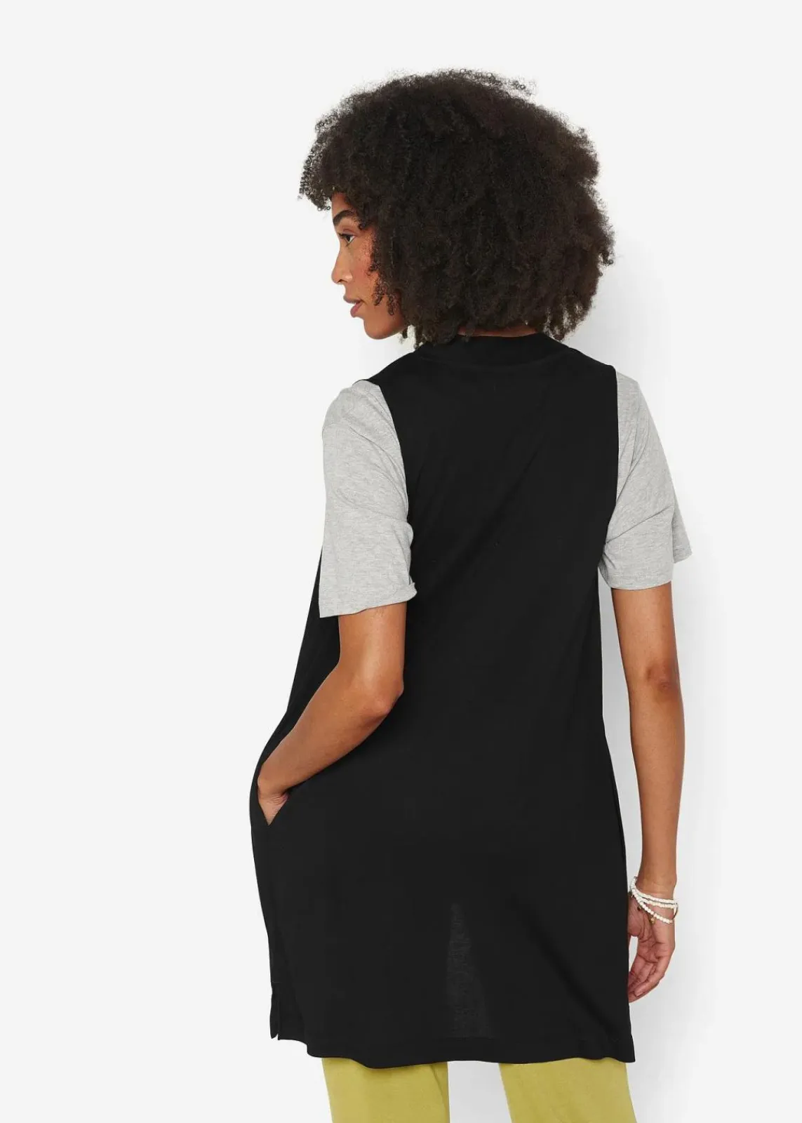 bonprix Shirts & Tops|Nachhaltigere Materialien^Shirt-Weste aus Viskose schwarz