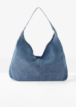 bonprix Taschen^Shopper aus Denim hellblau denim